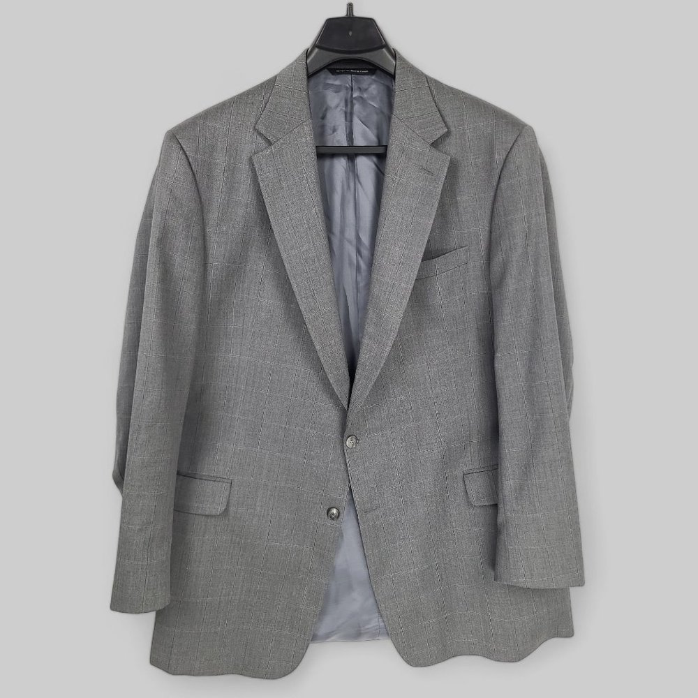 Coppley Reda Super 110's Windowpane 2 Button Blazer 50 X-Long